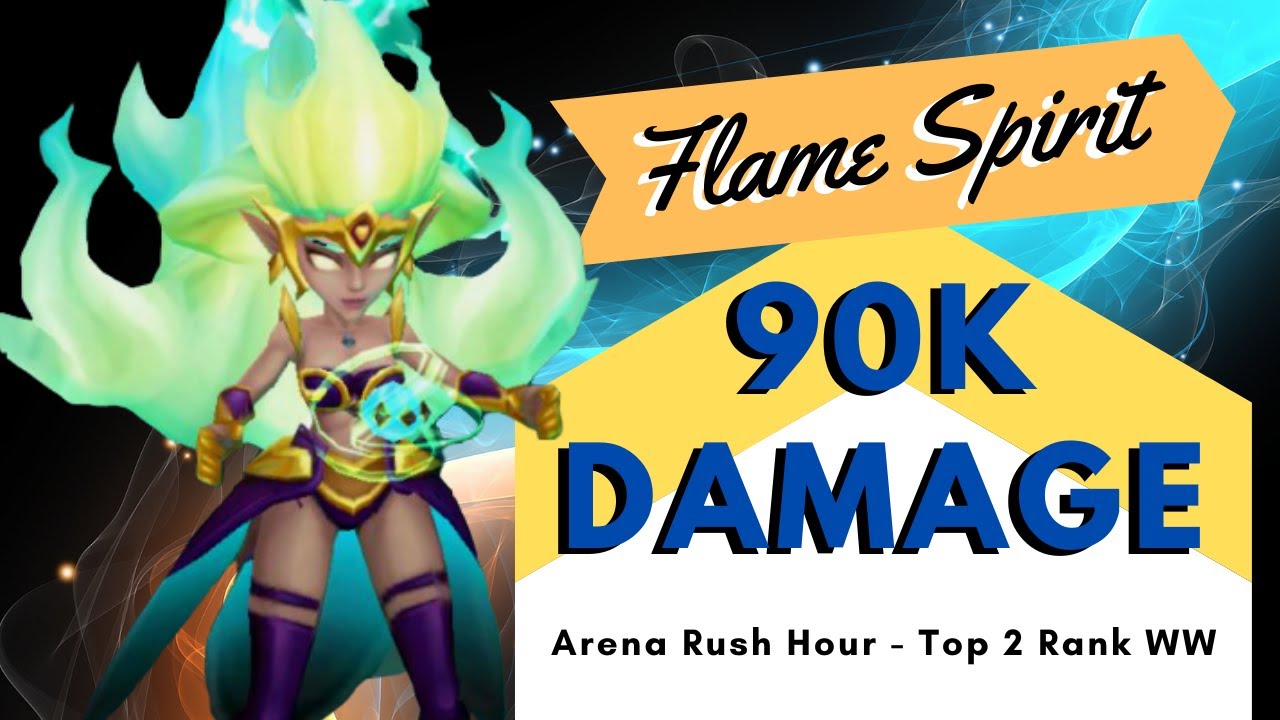 Calibria Crystal Guardians -  90K damage Flame Spirit - Chasing rank 1 Rush Hr