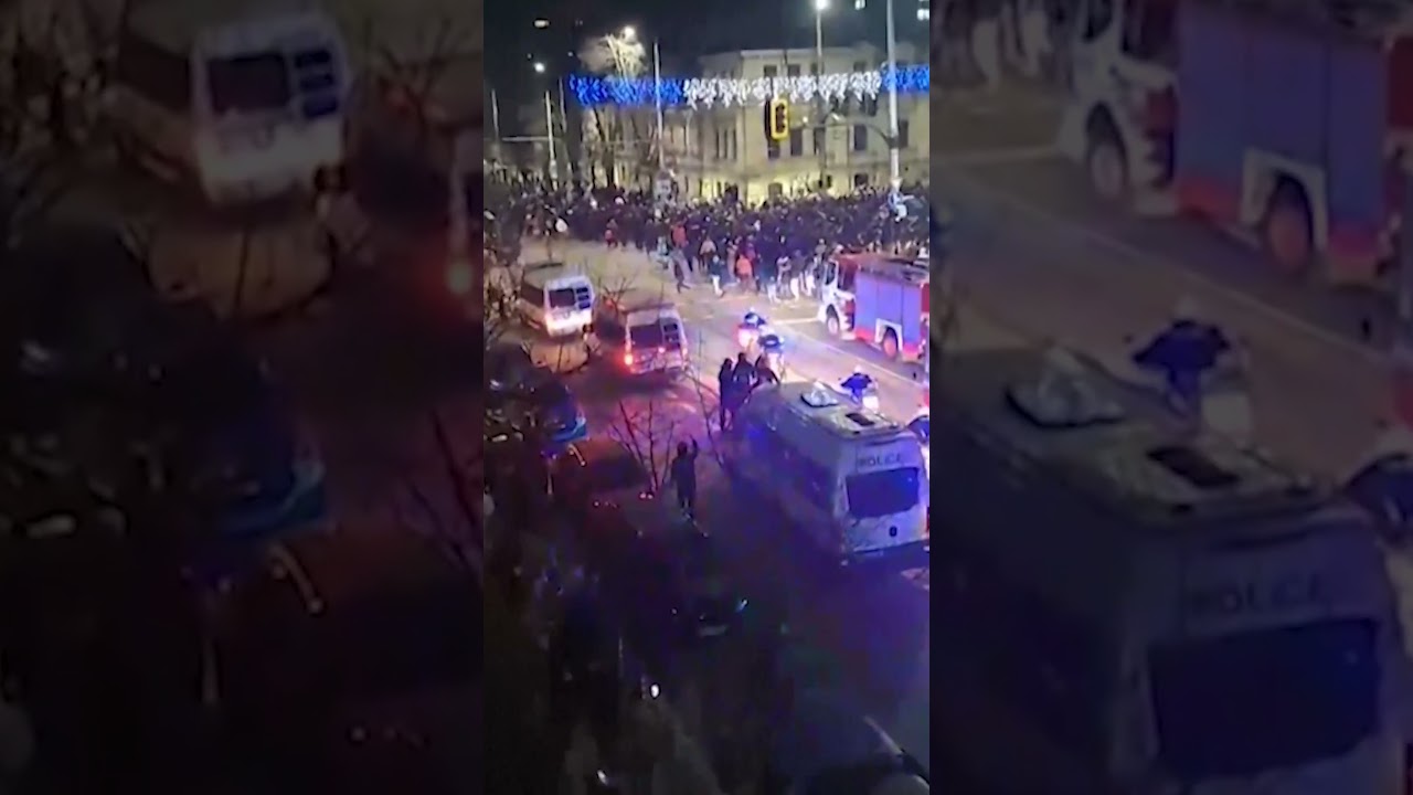 Violent Protests Rock Bulgaria: Crowds Rage Against New Budget, Clash With Police #shorts