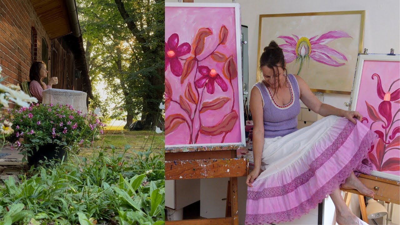 Faszination Magenta - Malerei im Atelier, Cottage Garden & Landleben