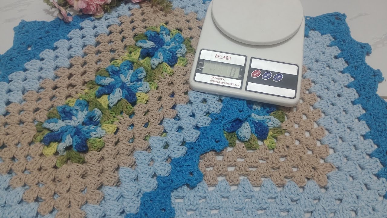 💥Produção com sobras de barbantes/tapete retangular chamariz @Crochedarayatelie 