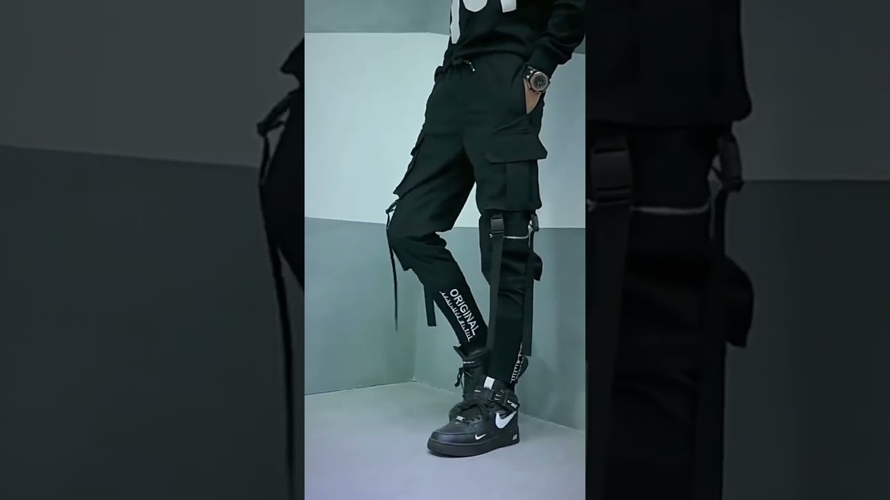 Cyber Techwear Men&rsquo;s Cargo Pants | Cyberpunk Streetwear | #CyberTechwear  #CargoPants #techwear