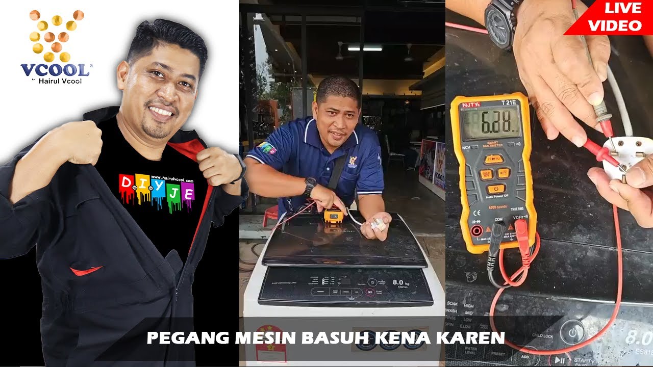 PEGANG MESIN BASUH KENA KAREN
