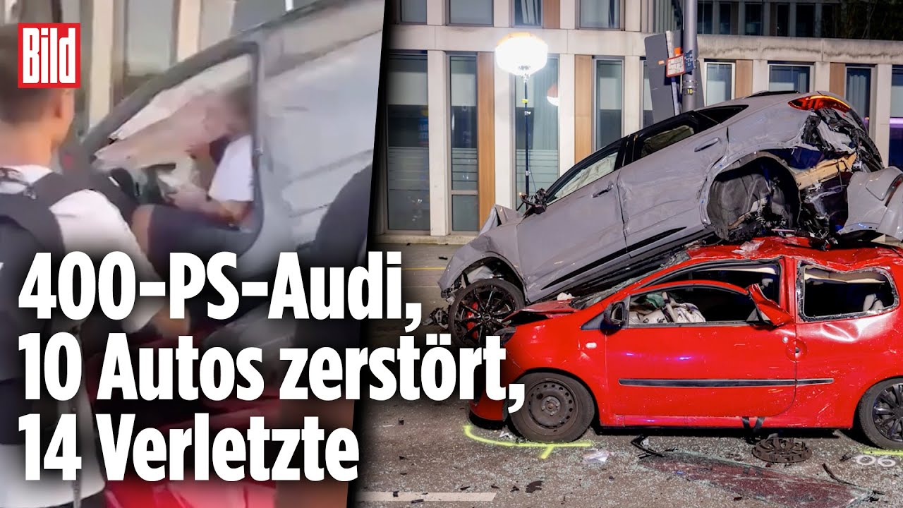 Heftiger Massencrash in Köln: Mit 100 km/h über rote Ampel