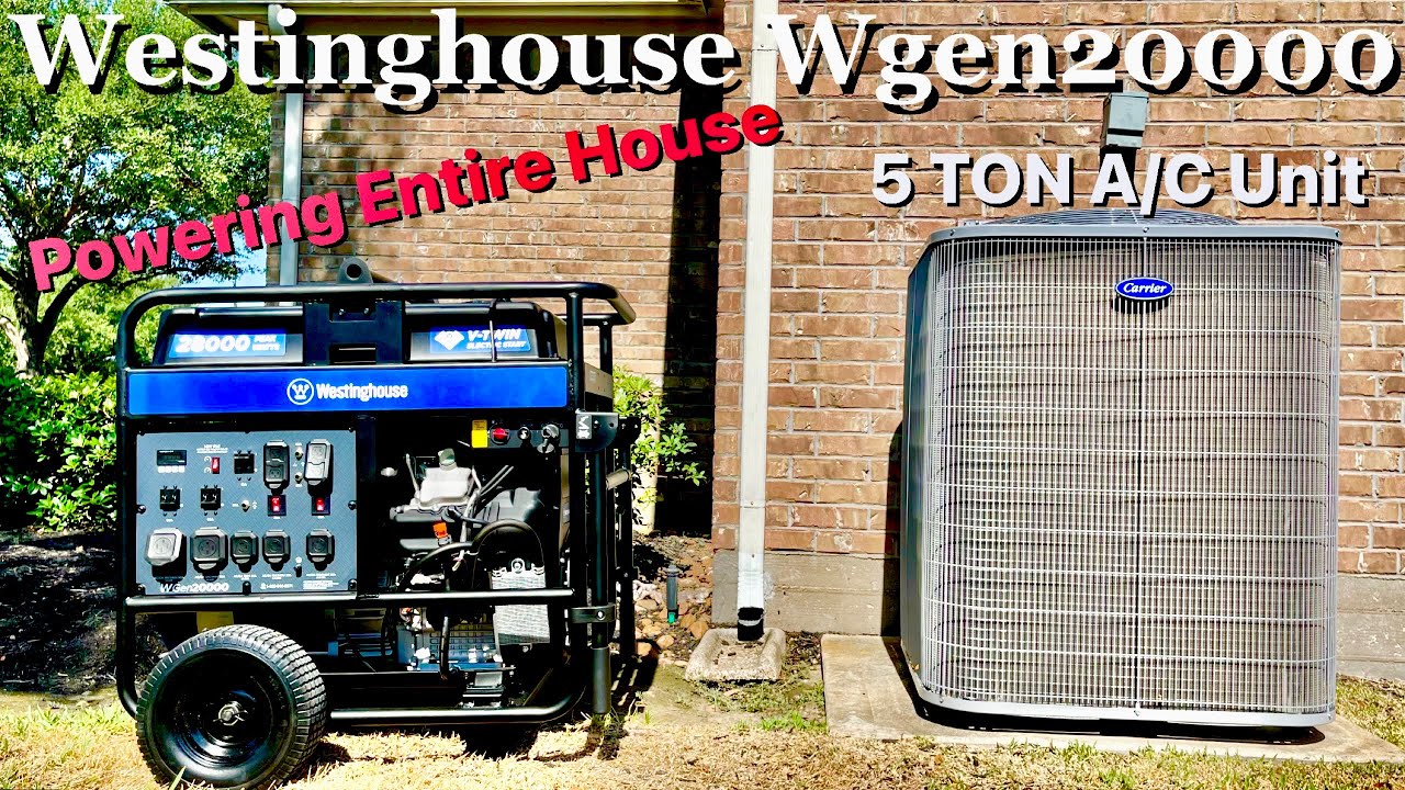 Westinghouse WGen20000 Powering ENTIRE HOUSE with (5 TON Central A/C) Generator Review.