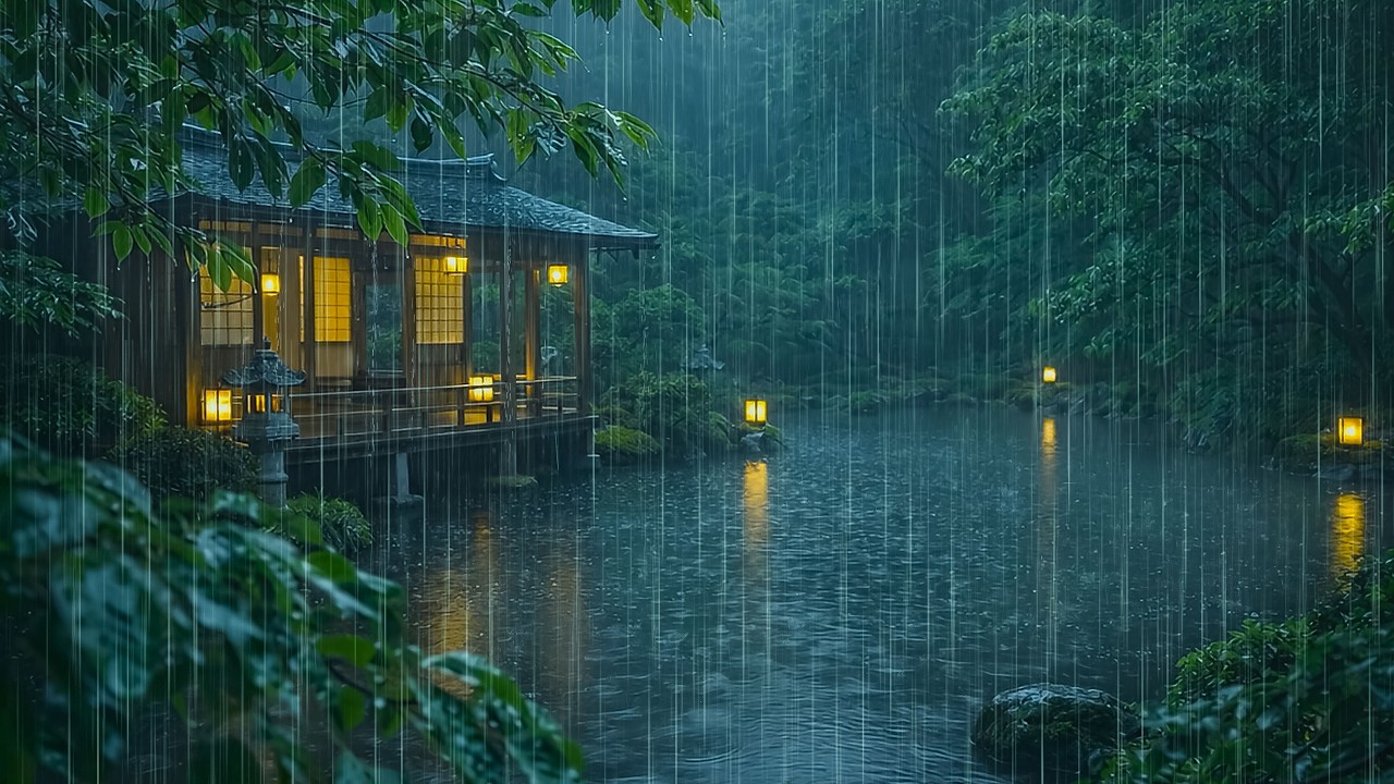 Deep Sleep Instantly with Soft Rain on Cabin Porch | ASMR Rain & Thunder Sounds