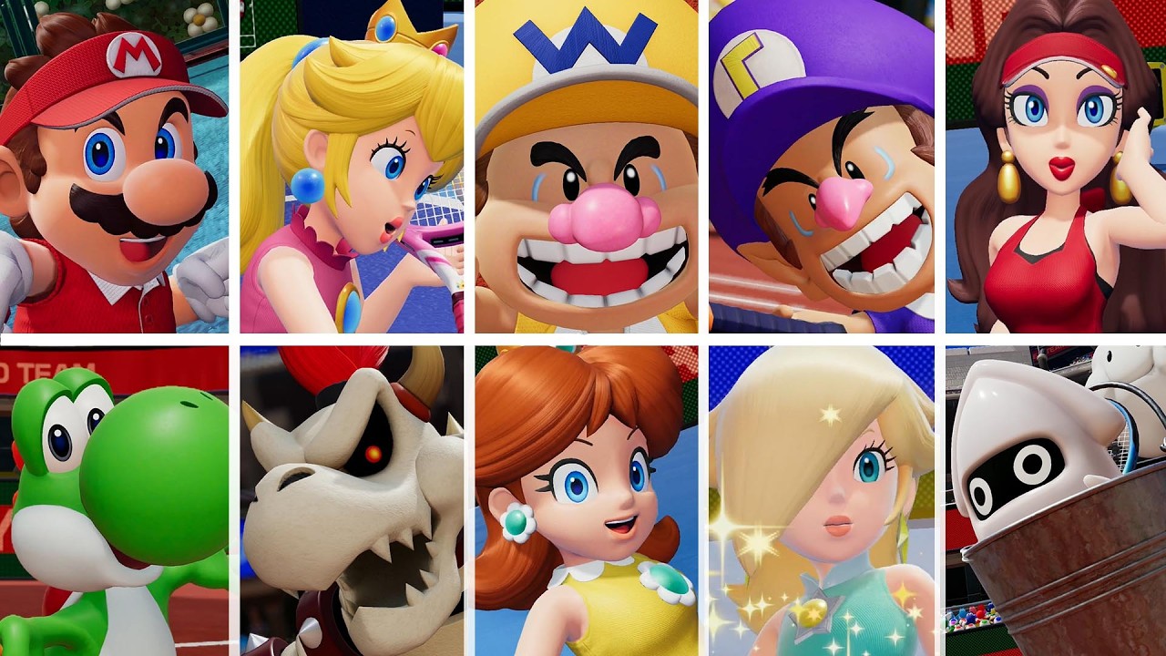 Mario Tennis Fever All Character Entrances