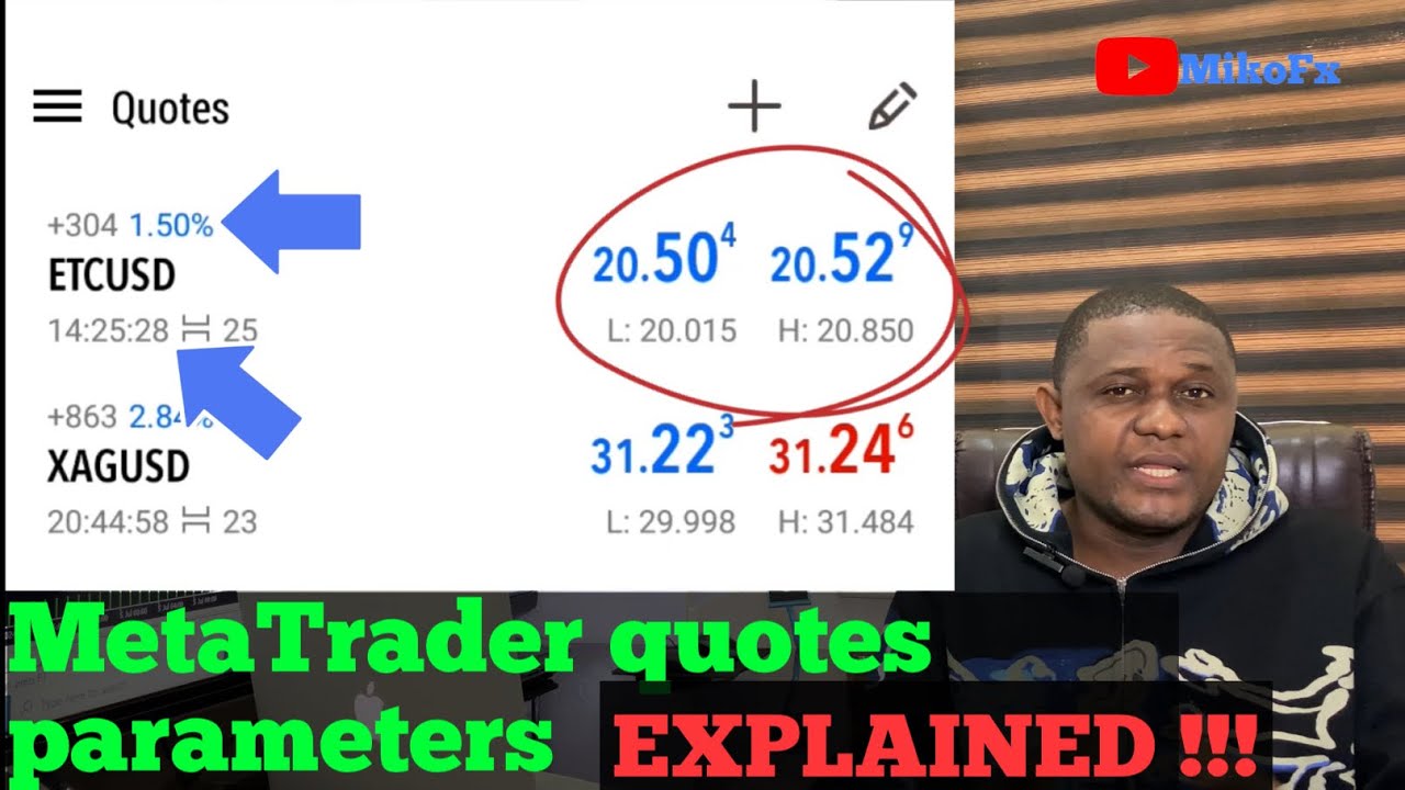 Explaining the parameters on the MetaTrader quotes