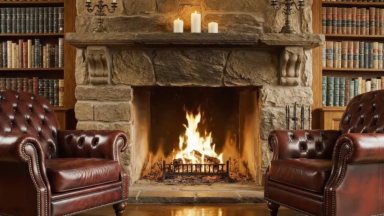 Cozy Fireplace🔥 Ambiance with Calming Study Music (Deep Focus & Concentration)
