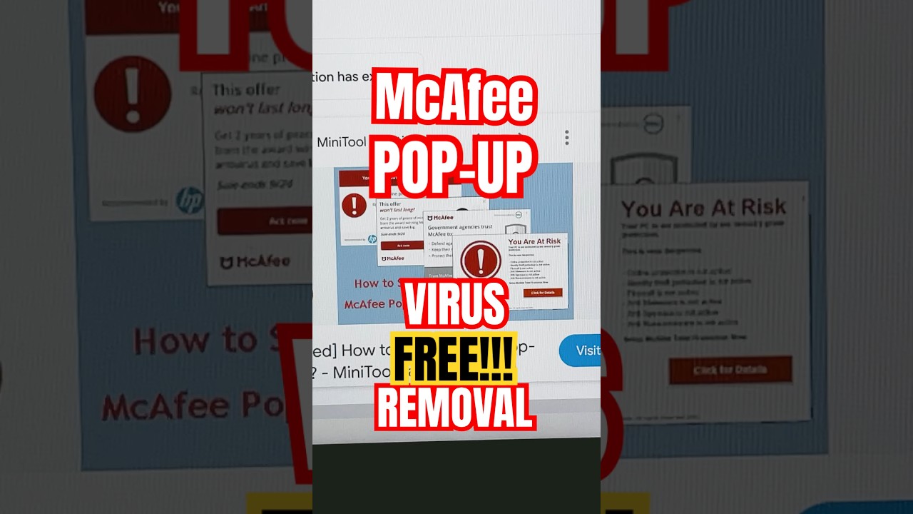Всплывающее окно вируса McAfee удалено!!! Бесплатное удаление всплывающего окна Norton #ноутбук #...