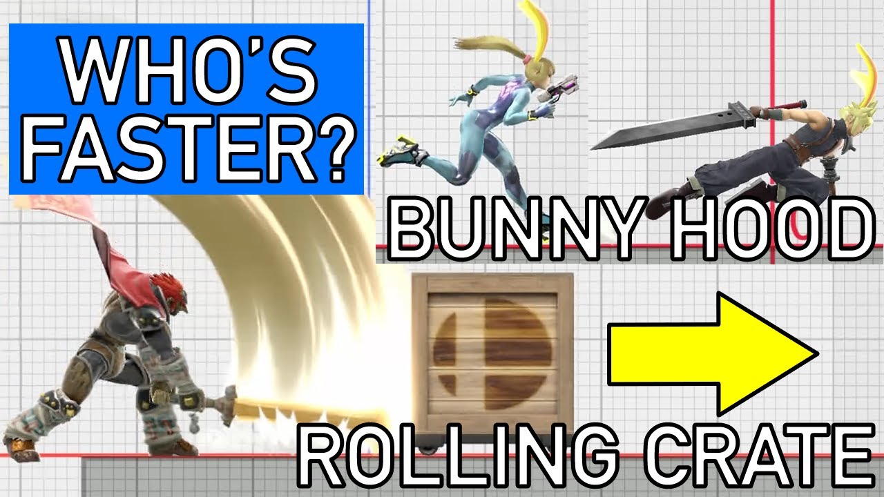 Smash Bros Ultimate - Who's faster than the Rolling Crate by wearing a Bunny Hood?