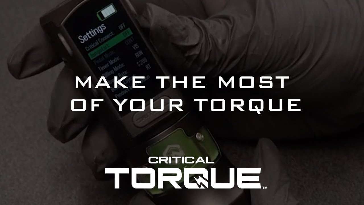 Critical Torque - Customize Your Settings | Critical Tattoo