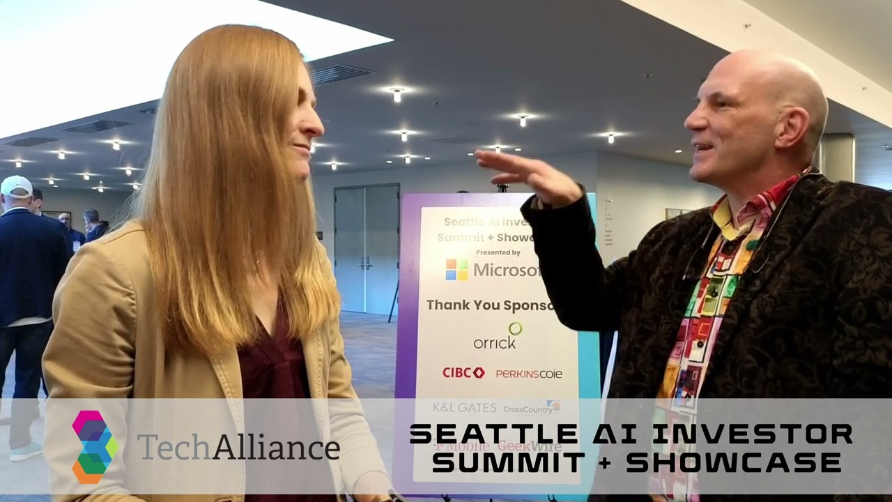 Tim Reha w/ Kate Niedermeyer, VC and Startups @ Amazon AWS, Seattle AI Investor Summit, TechAlliance