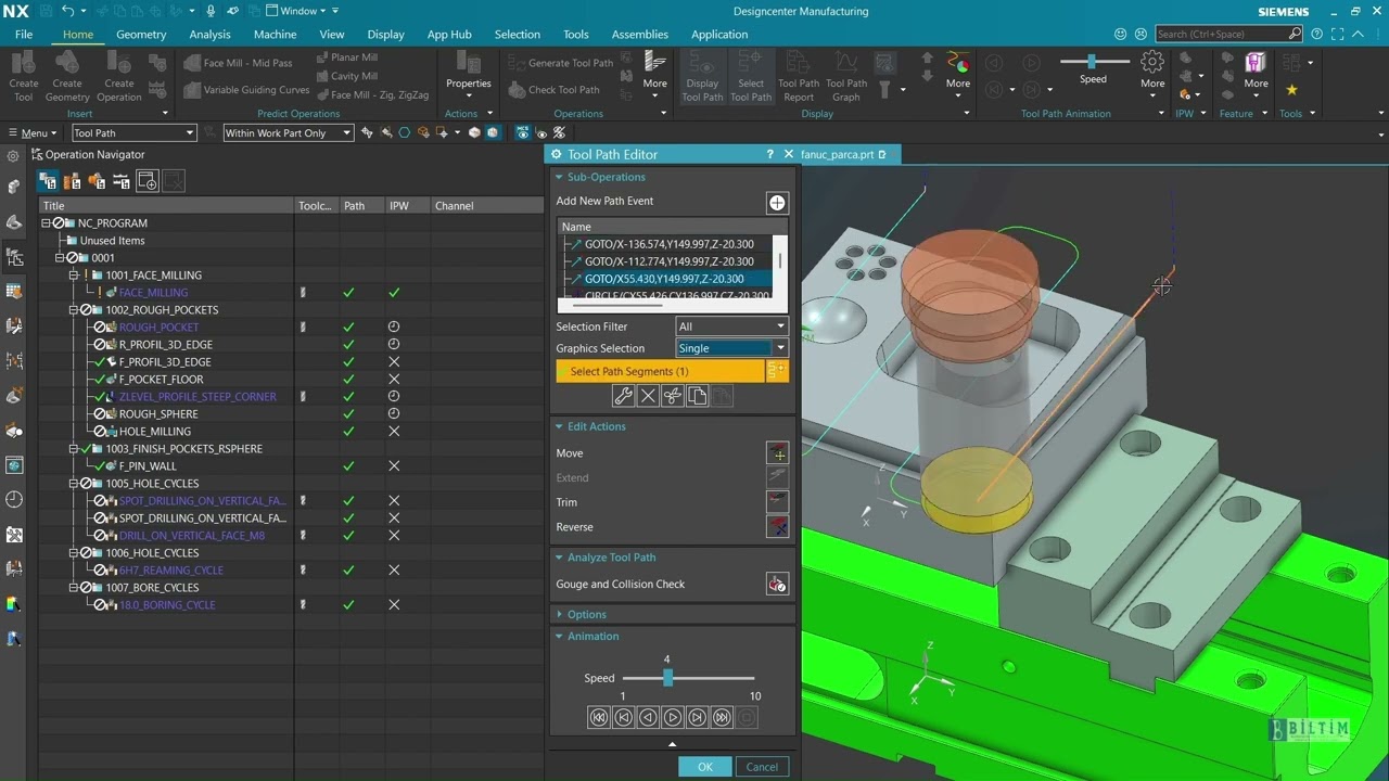 Siemens NX CAM İpuçları - Tool Path Edit 1