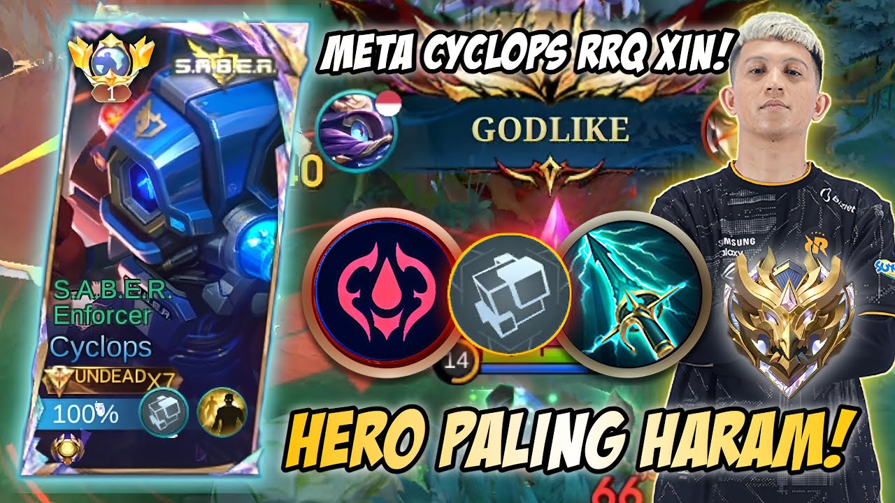 SUMPAH HARAM BANGET INI HERO! PERTAMA KALI NYOBAIN META CYCLOPS GOLDLANE RRQ XINNN! OP PARAH! | MLBB