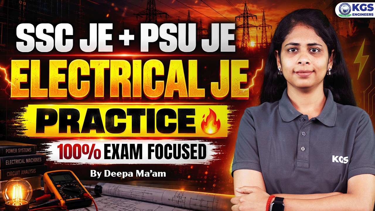 SSC JE + PSU JE 2026 | Electrical Engineering Class 09 | By Deepa Ma'am | KGS Engineers AE JE
