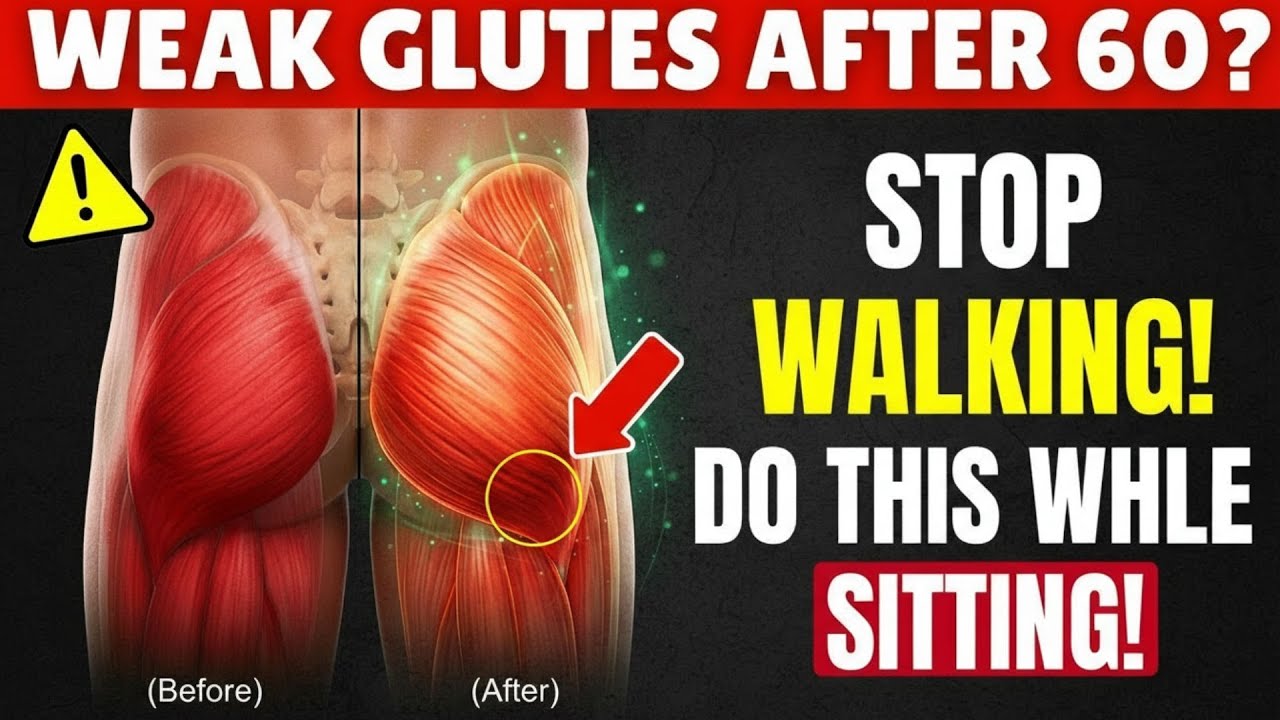Weak Glutes After 60? This Sitting Exercise May Help More Than Walking! | Senior Health
