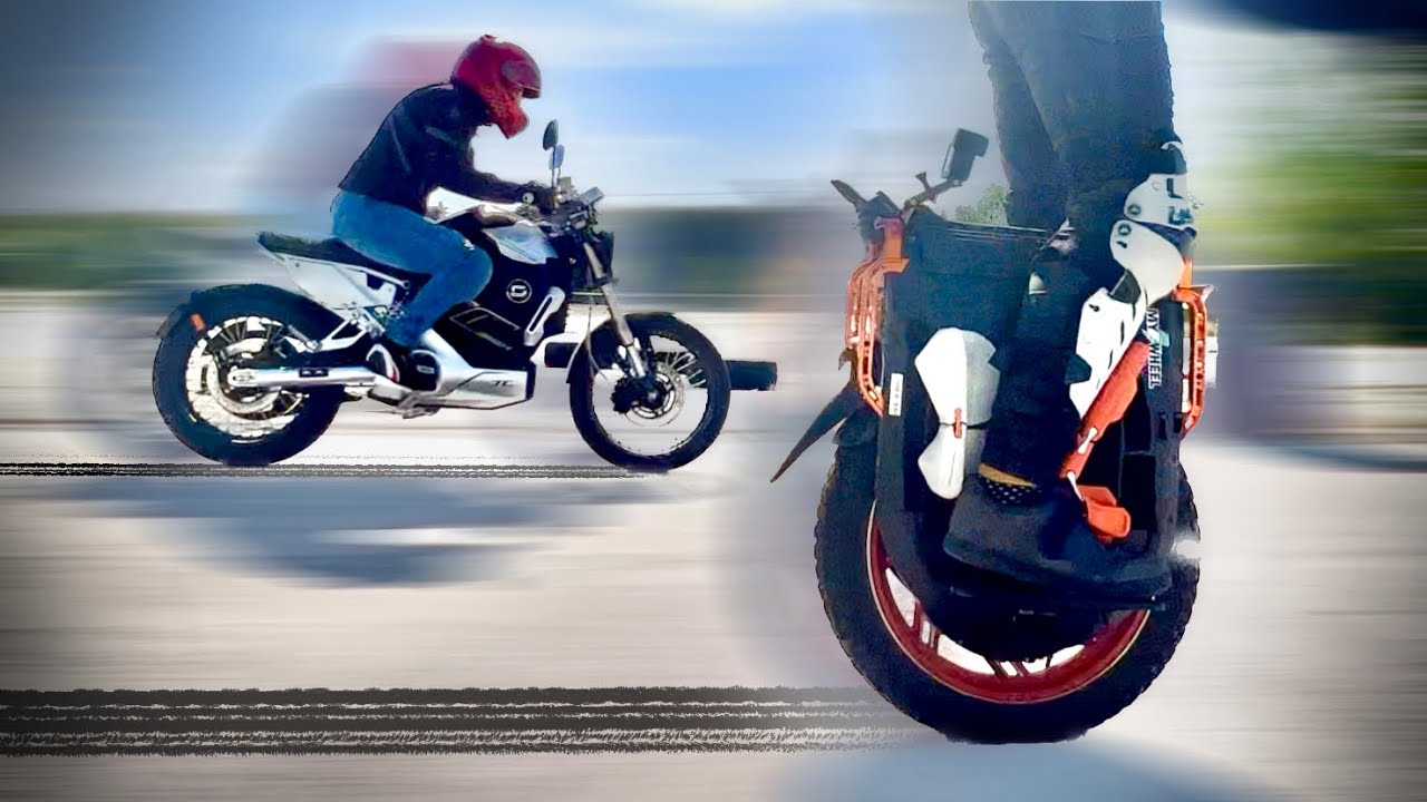 EMOTORCYCLE VS EWHEEL ON A RACETRACK