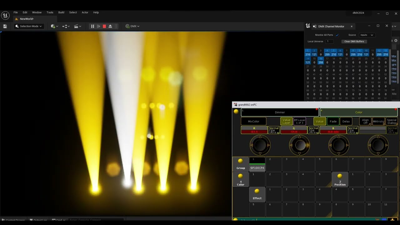 MAXIMUM FULL Tutorial UE5 + GrandMa2 OnPc (one computer)