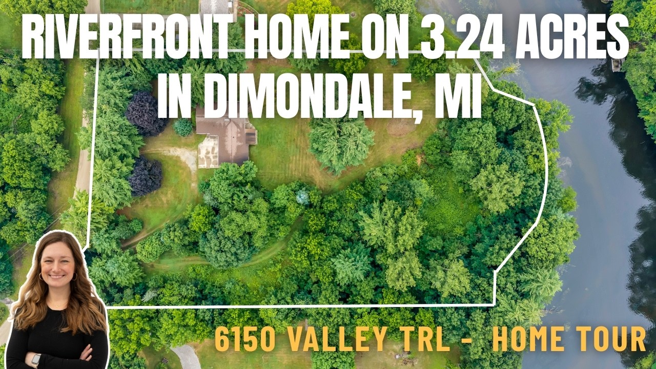 Riverfront Home on 3.24 Acres in Dimondale, MI | 6150 Valley Trl Home Tour 🚨