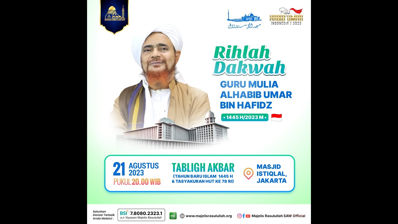 🔴 LIVE NOW 🔴 TABLIGH AKBAR (Tahun Baru Islam 1445 H & Tasyakuran HUT RI ke-78)