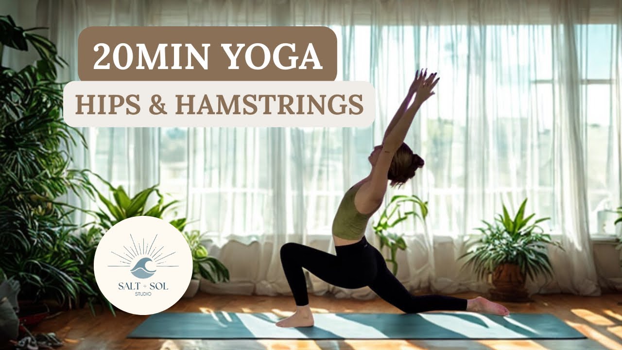 20 Min Slow Flow Yoga for Hips & Hamstrings | Gentle Stretch + Mobility