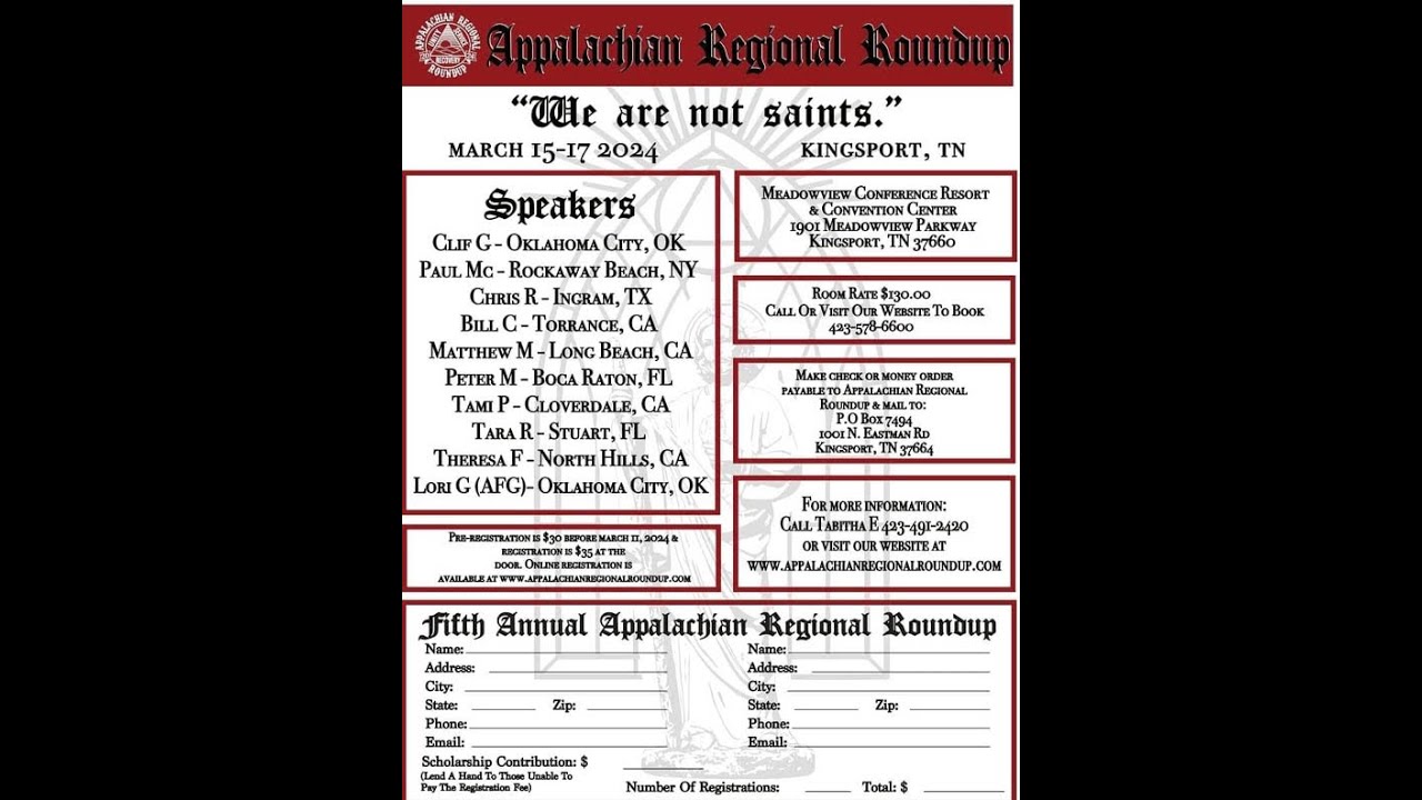 Lori G(AFG)OKC OK  Appalachian Regional Roundup - Kingsport, TN  3/15-17/2024