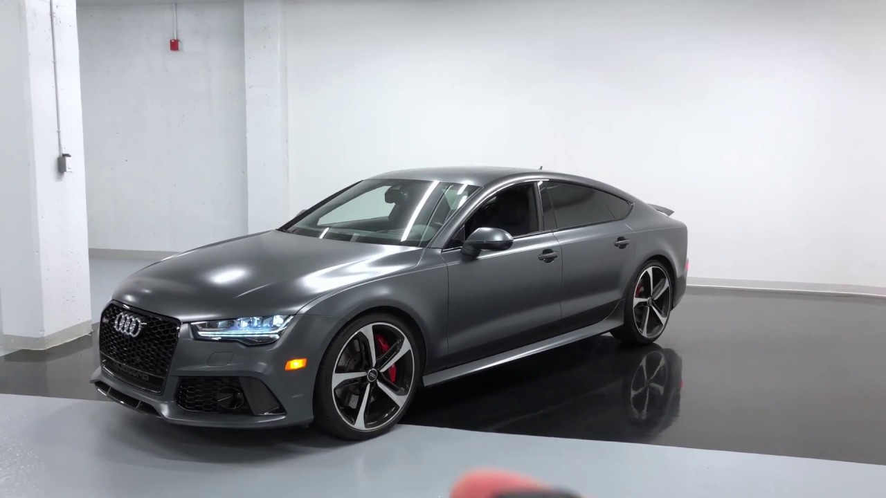 2017 Audi RS7 MATTE DAYTONA GREY - Revs + Walkaround in 4k