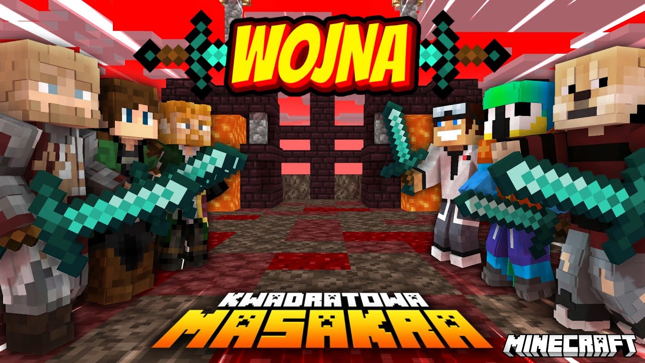 WOJNA Gang XXL vs Team Boży ⚔️ Kwadratowa Masakra Minecraft
