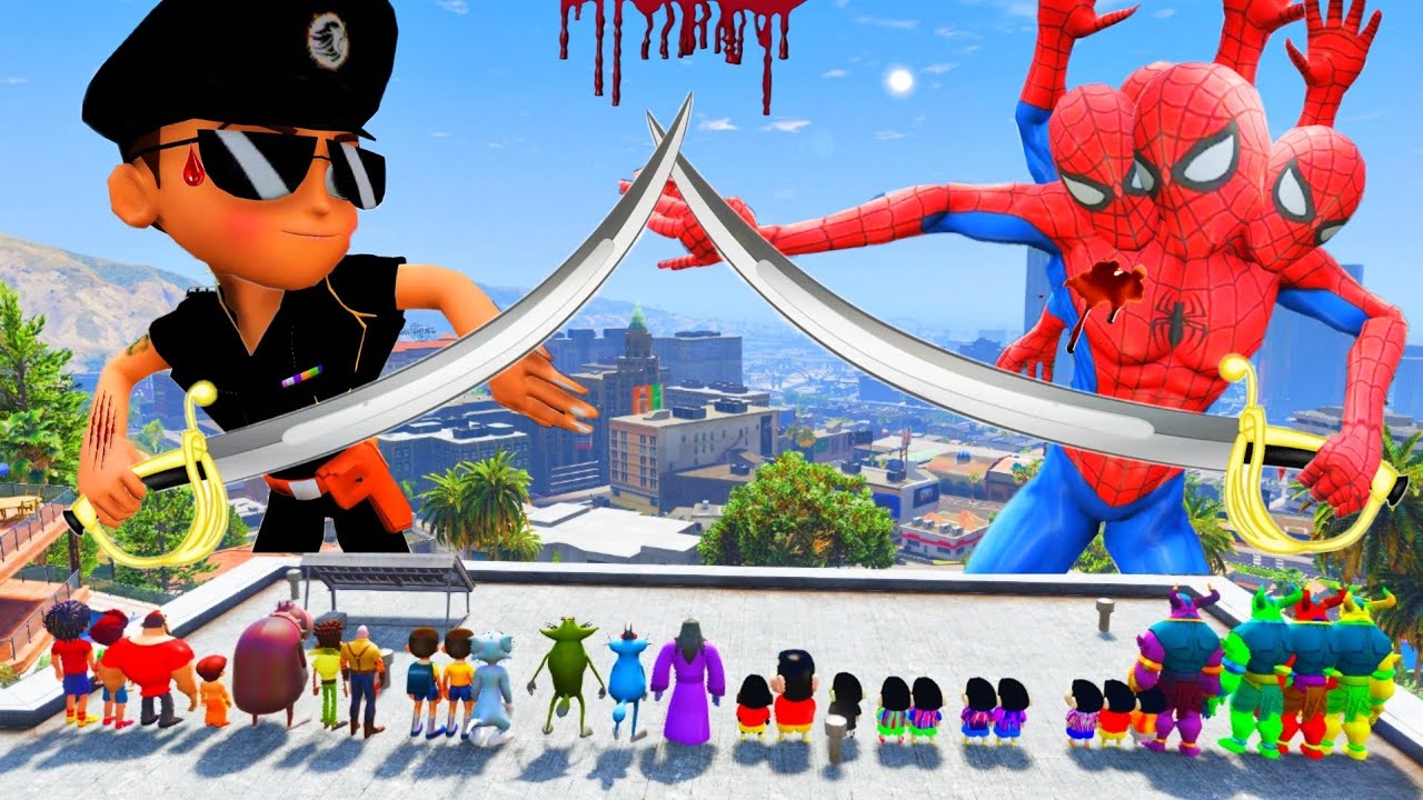LITTLE SINGHAM WITH SHIVA KICKO SHINCHAN FOUND BIGGEST EVER KICKO IN GTA 5 #38