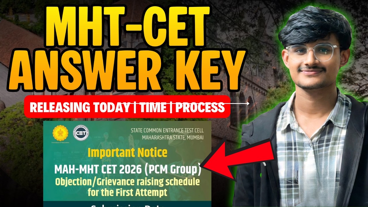 🚨 Important MHT-CET Answer key released | How to Download | Release Date | MHT-CET 2026 | PCM
