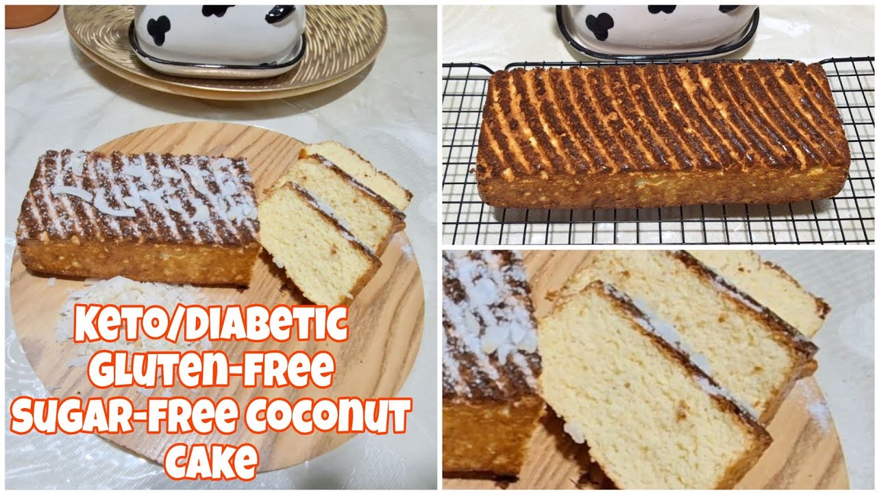 كيكة جوز الهند الصحية بدون دقيق بدون زيت ولا زبدة لمرضى السكري و حساسية الجلوتن Keto Coconut Cake