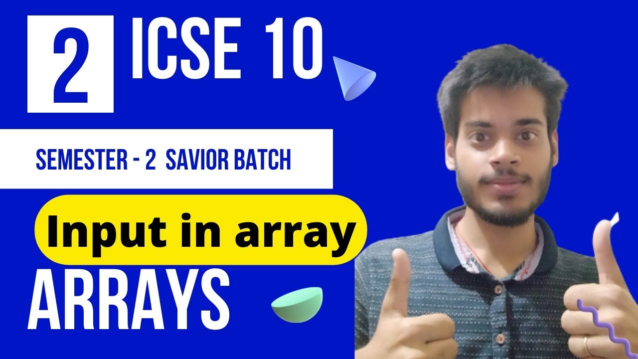 How to enter value in an Array ? | Array 02 | best explanation  #icsejava #java