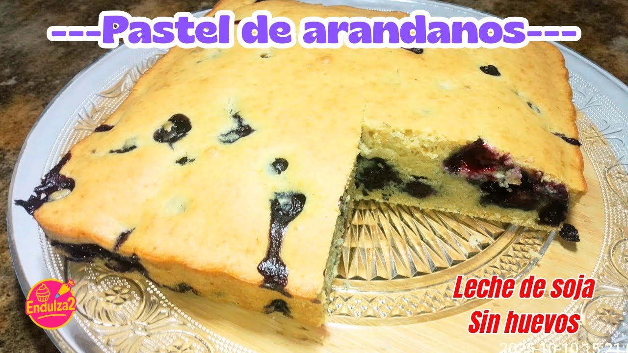------PASTEL DE ARANDANOS --LECHE SOJA--SIN HUEVOS-----