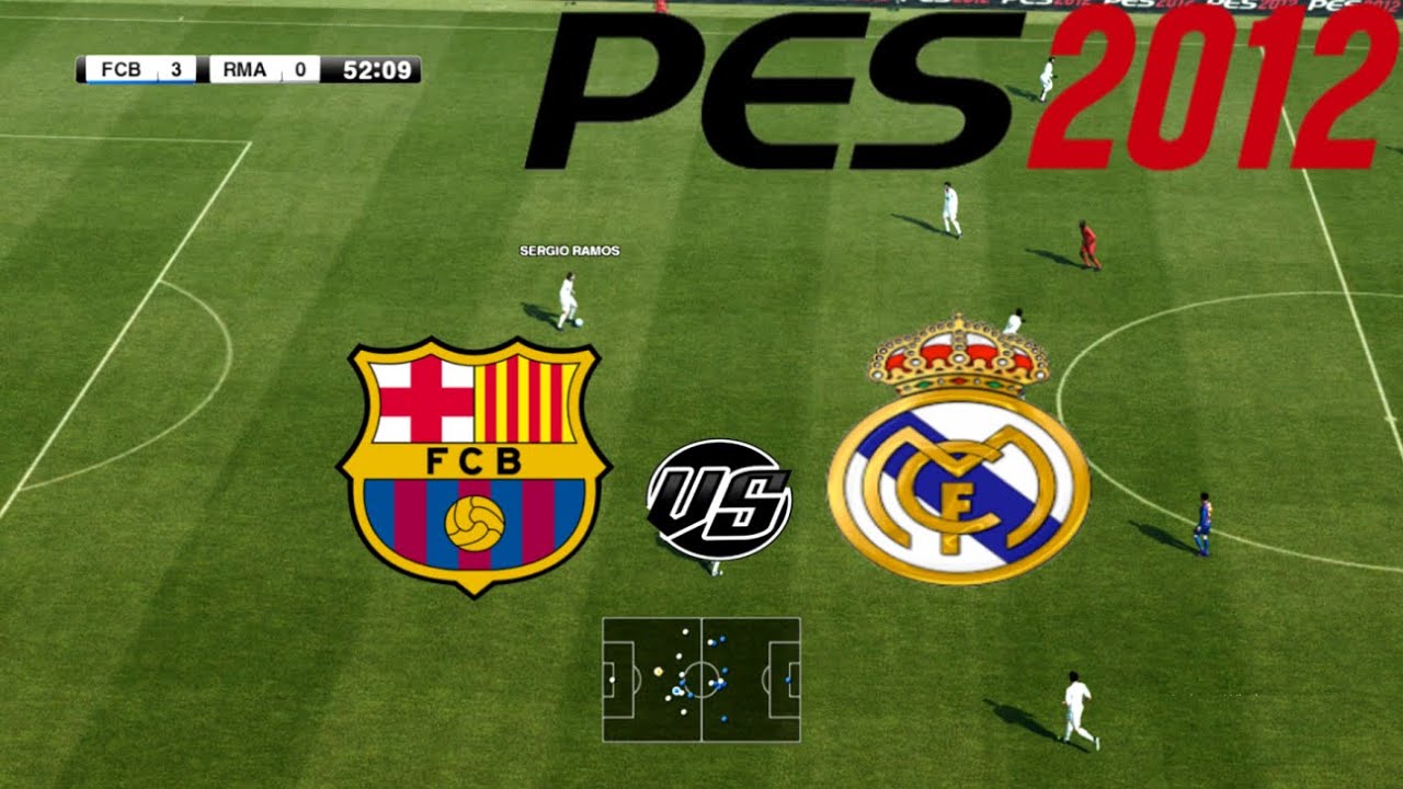 Pro Evolution Soccer 2012 - FC Barcelona vs Real Madrid Gameplay (1080p60fps)