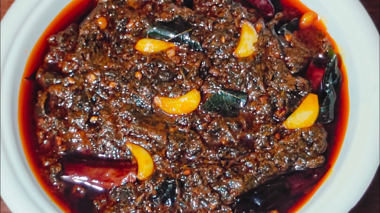 Andhra Gongura Red Chili Powder Pickle recipe / Gongura Nilava Pachadi 