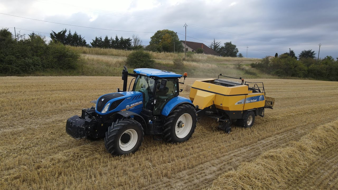 😎 Ensemble 100% New Holland au pressage de paille 2022 : T7 230 // BB 950 A // SAS TAURINES 💪✅