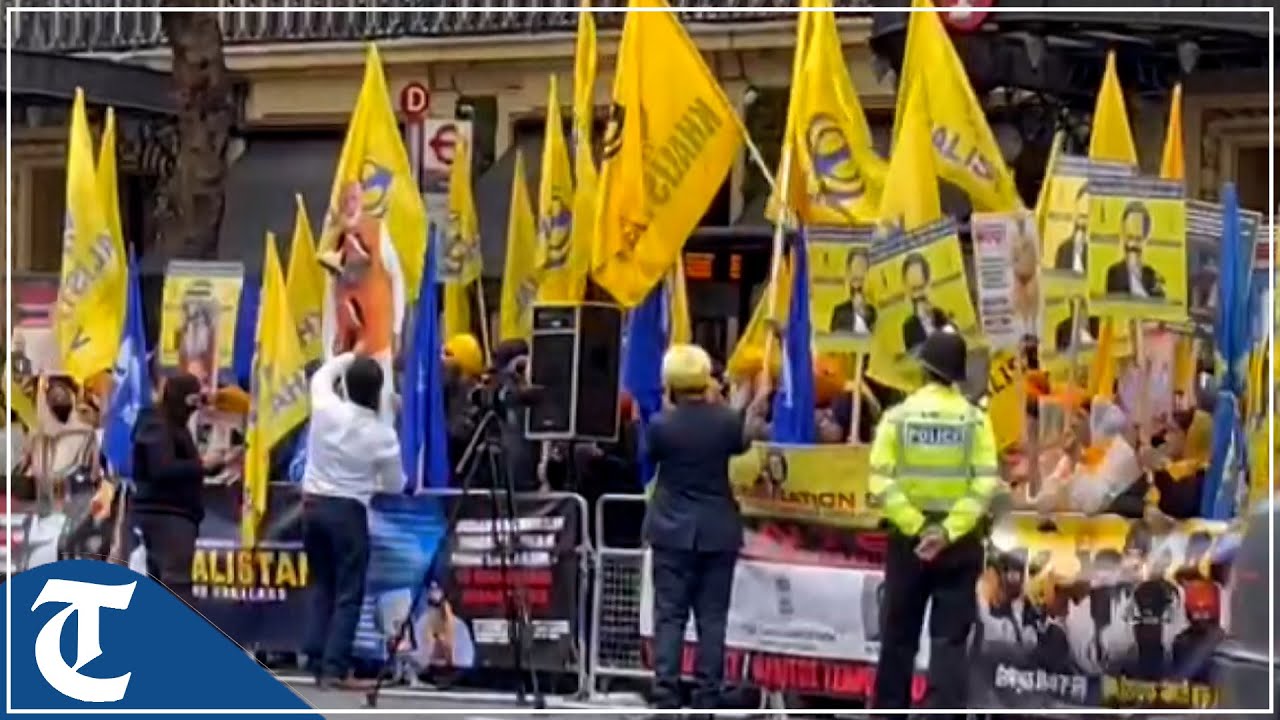 Pro Khalistan groups stage protest at India House in London