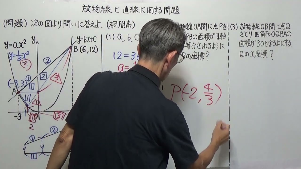 高校入試　放物線と直線★★