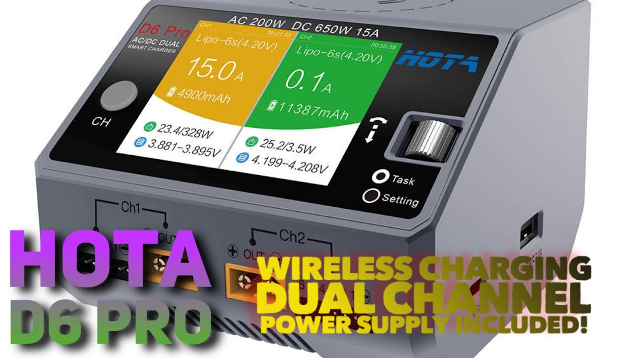 HOTA D6 Pro 650W Dual Channel Charger - SN Hobbies
