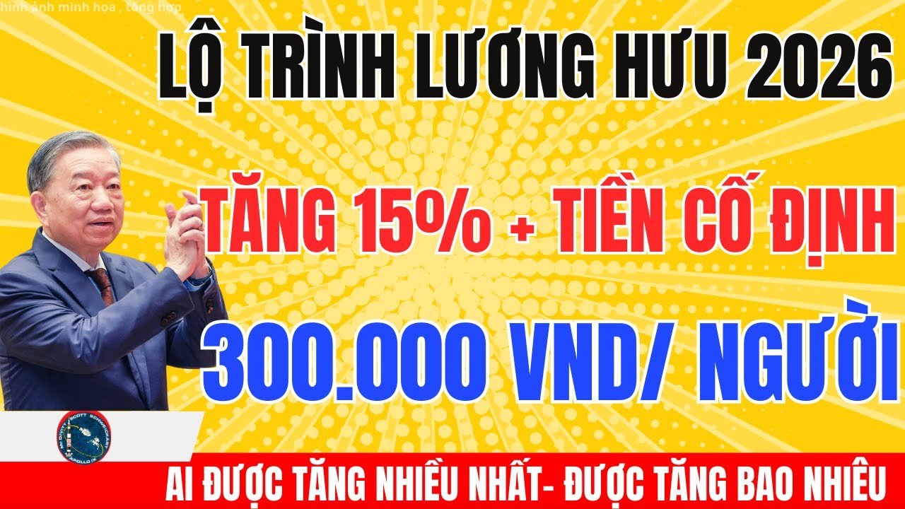 Lương Hưu 2026: Lộ Trình Chính Sách Đã Có, Tăng 15% + Tiền Cố Định Cho Ai?