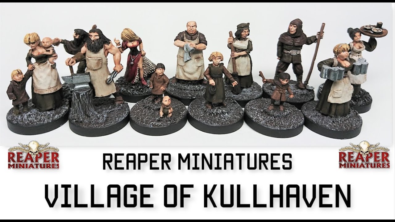 Reaper Miniatures, Village of Kulhaven, Build and Paint, DnD, Warhammer.