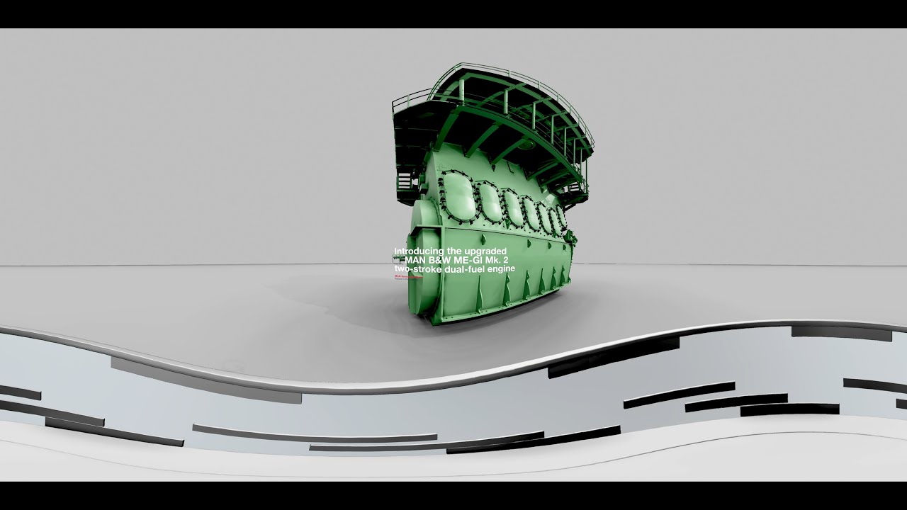 Introducing the upgraded MAN B&W ME-GI Mk.2 two-stroke dual-fuel engine - 3D version