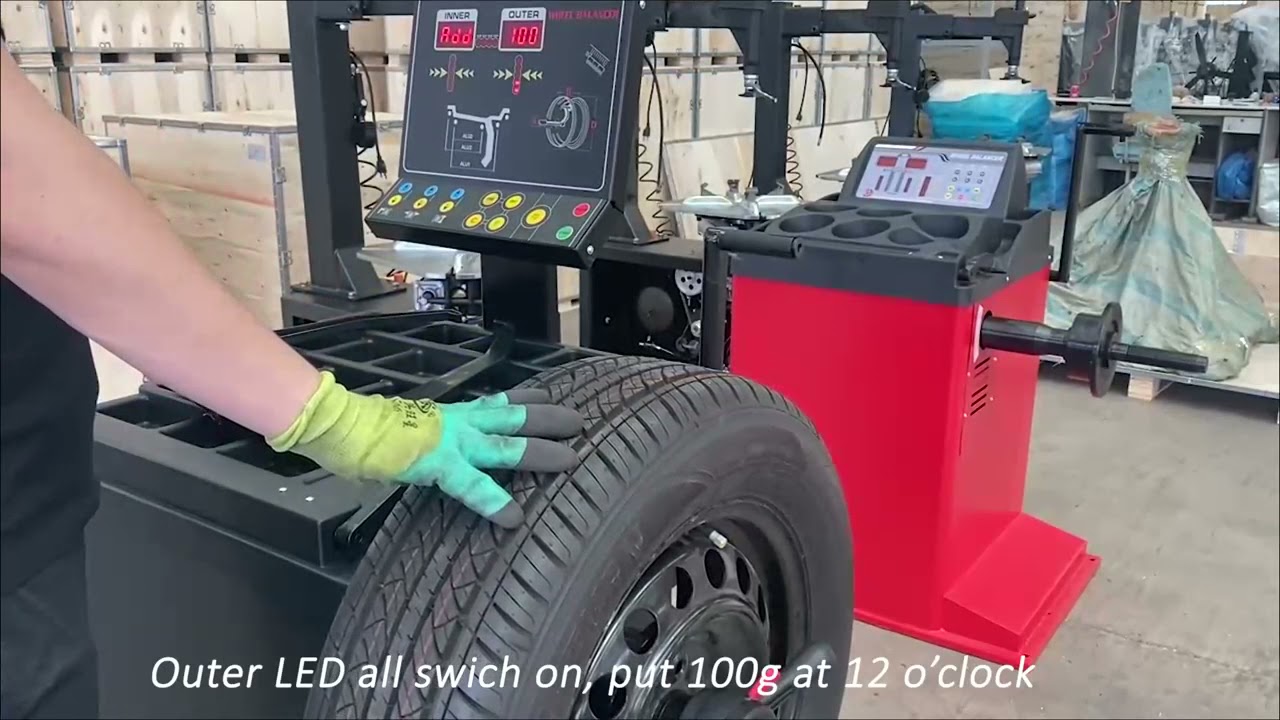 Wheel balancer factory calibration and verify calibration result.