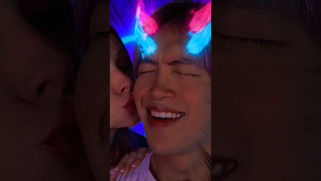 Kiasing challenge 💋 who won? 😱@Dharni