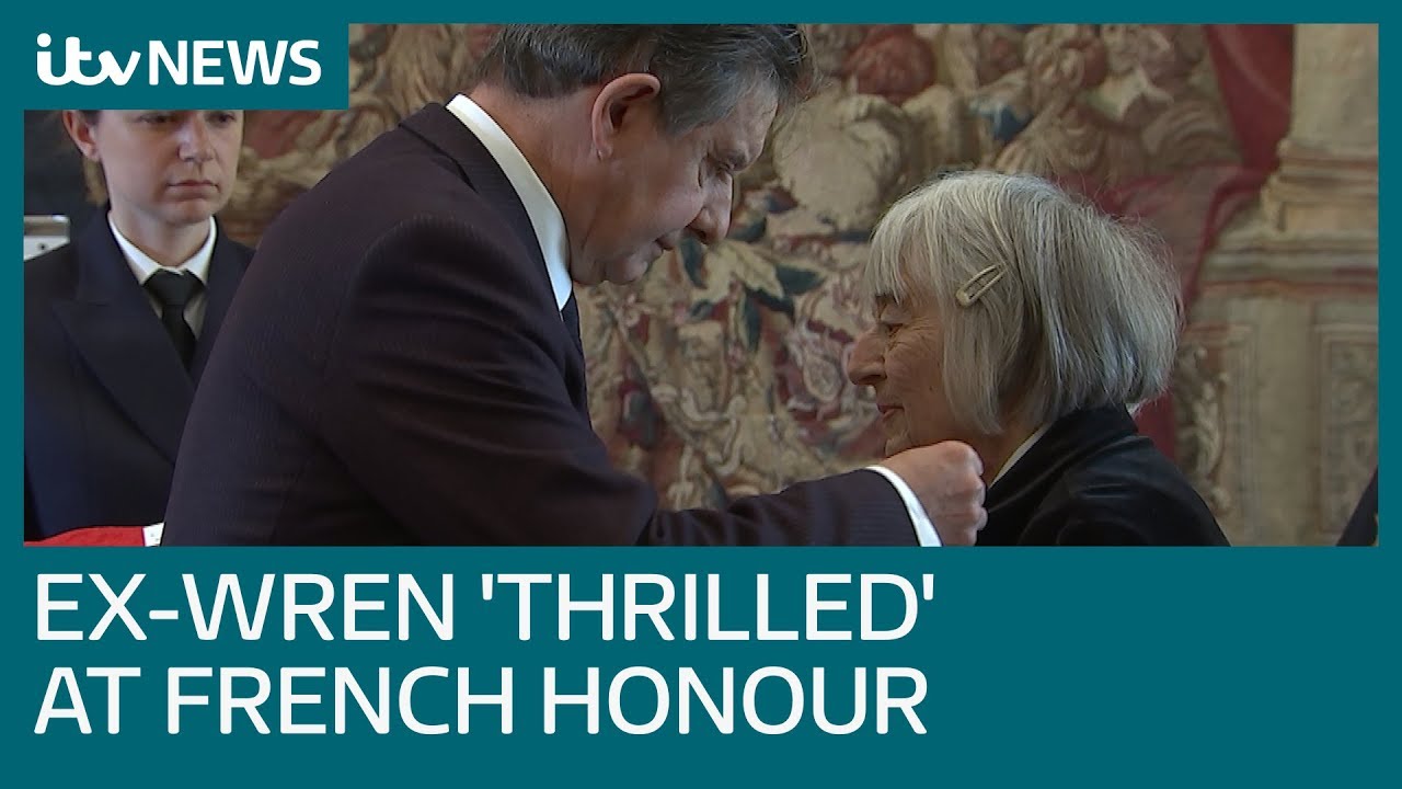 Ex-Royal Navy wren, 95, 'thrilled' at Légion d'Honneur medal for code-breaking | ITV News