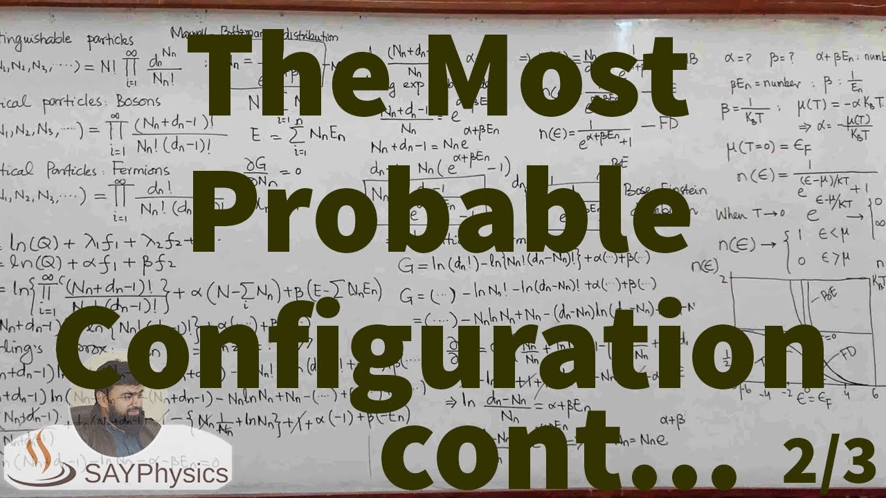 L53.2 Quantum statistical mechanics: the most probable configuration