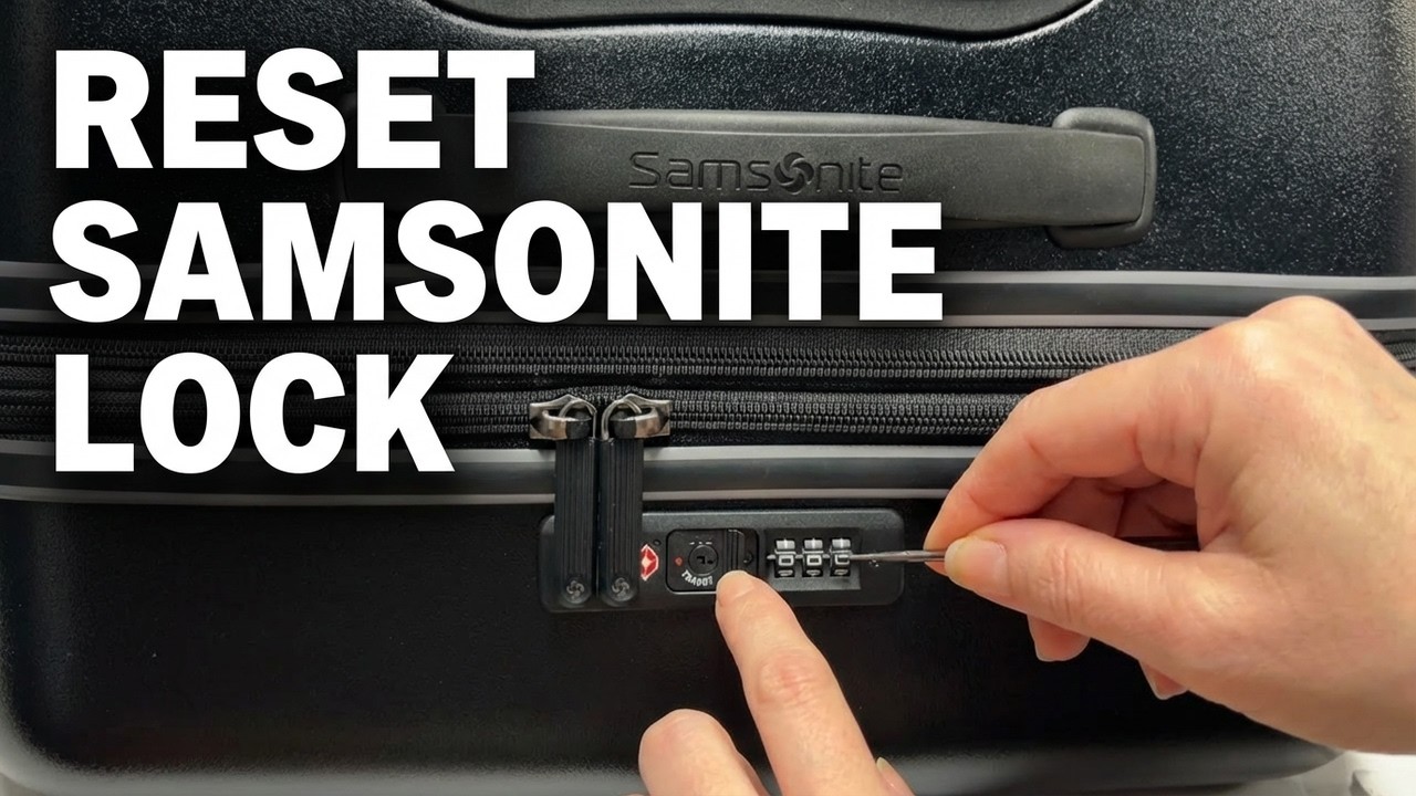 Как сбросить комбинацию замка багажа Samsonite