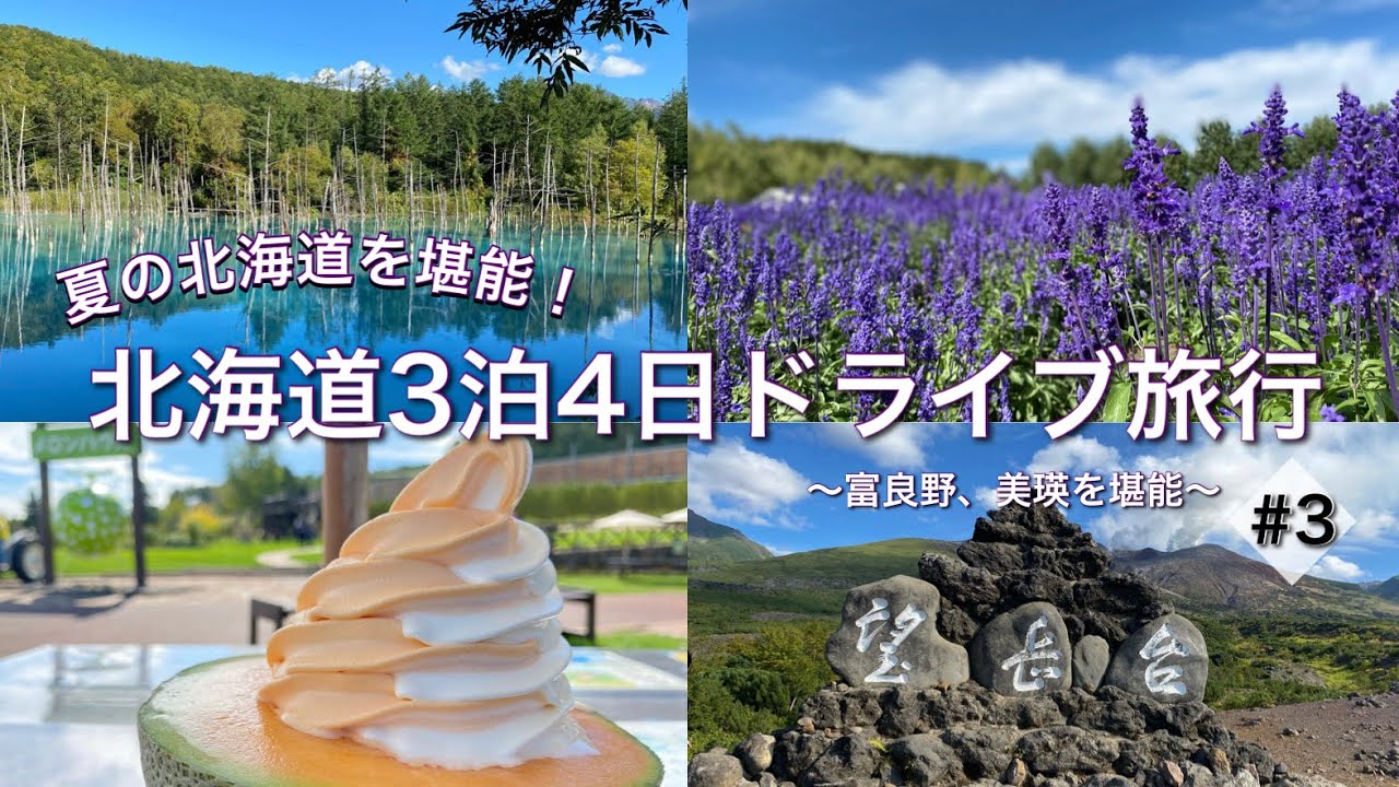 【夏の北海道3泊4日旅行③】美瑛/富良野/ファーム富田/ラベンダー畑/白金青い池/ドライブ/絶景スポット/9月 etc...hokkaido/drive/hoshino rizort