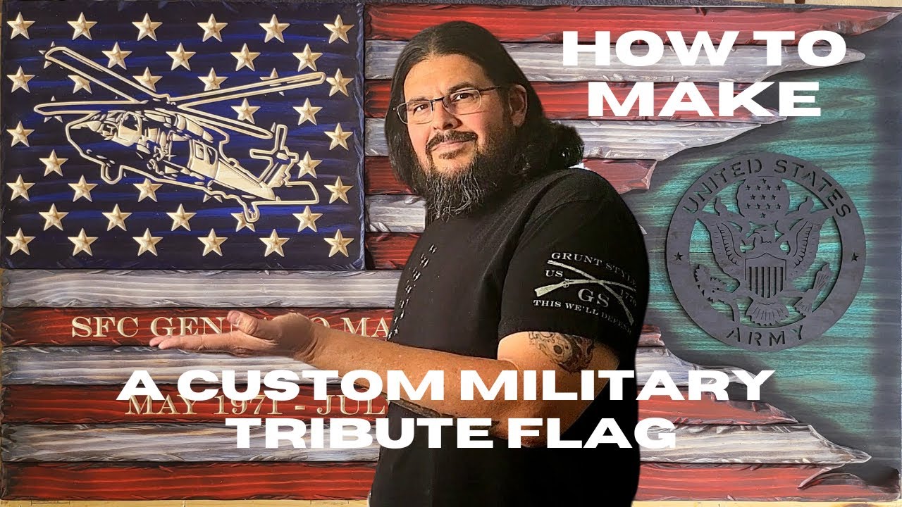 How to make a custom distressed wooden American flag - US Army veteran tribute flag DIY