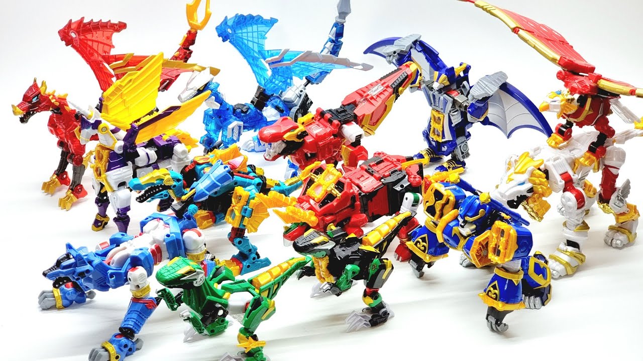 SUPER10 Tyrannus Kongor Rektor White Horn Dragonius Spinos Lycan Dracus Trihorn Wing Lion Transform